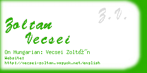 zoltan vecsei business card